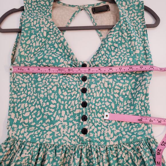 Numph Dress Skater Animal Print Spotted Button Sundress Boho Summer Size 38 - Picture 12 of 14